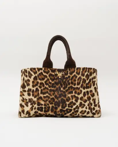 2003 PRADA Leopard Print Cavallino Pony Hair Bag