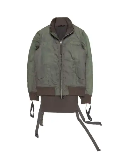 Helmut Lang AW2003 Iridescent Skirted Bondage Bomber