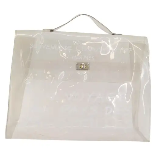 Hermes Kelly Souvenir Vinyl Clear Plastic Handbag (Pre-Owned)