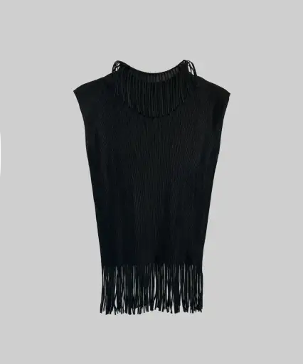 Pleats Please Fringe Pleated Top