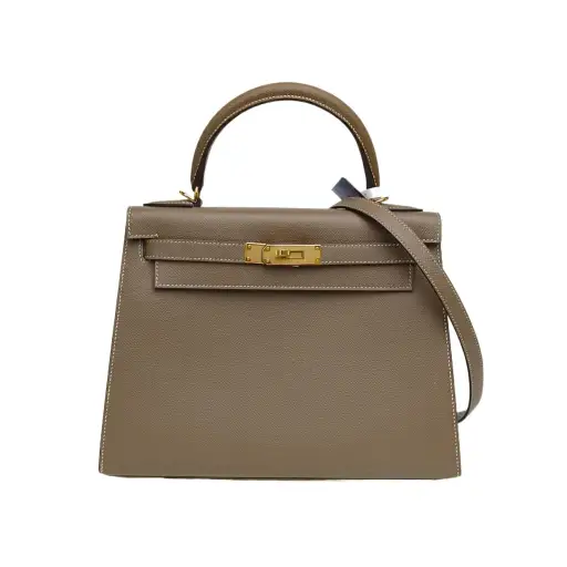 HERMES Kelly 28 Étoupe(18) Epsom Leather Stamp D,2019
