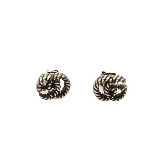 GUCCI AG925 Silver Diamond Stud Earring Sterling Silver
