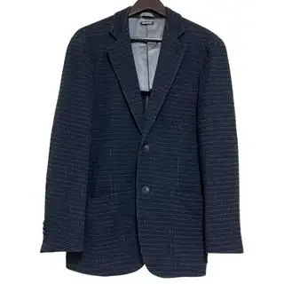GIORGIO ARMANI ジョルジオアルマーニ UPTON チェック柄 シングル テーラードジャケット サイズ50 ネイビー メンズ テーラードジャケット ブレザー  春 夏 秋 冬 中古 古着 USED 美品 ジョルジオアルマーニ(GIORGIO ARMANI)のメンズのジャケット/アウター(テーラードジャケット)の商品詳細ページへのリンク