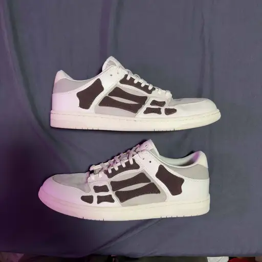 Amiri Skel Top Low 'White Brown'