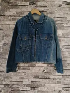 ( size M ) jaket vintage 80s Michiko koshino mainline avant garde denim jacket