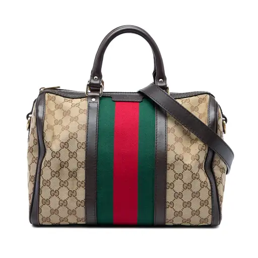 Gucci Medium GG Canvas Web Joy Boston Bag