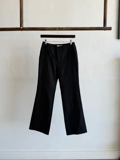 Issey Miyake Pleats Please Black Flared Trousers