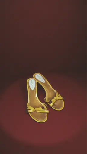Louis Vuitton Yellow Bow Detail Mule EU 37