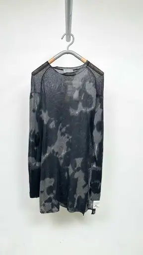 Yohji Yamamoto Pour Homme 7G Dyed Jersey Front Slit Sweater