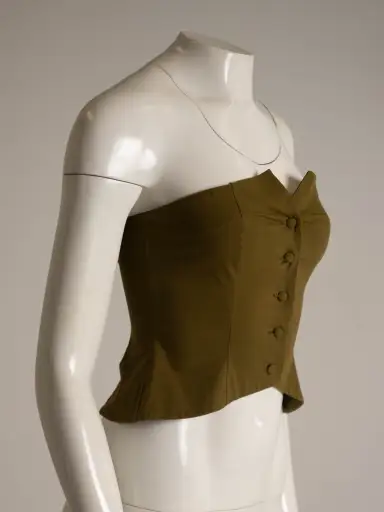 Romeo Gigli S/S 1990 Green Bustier Top