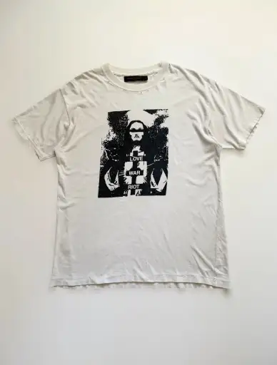 Undercover AW02’  Love War Riot Jesus tee