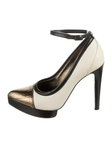 Leather Animal Print Pumps