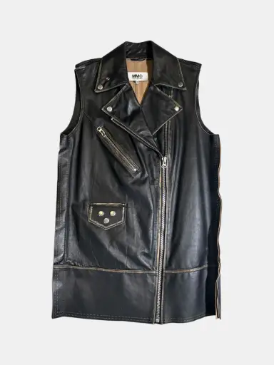 MM6 Maison Margiela Leather Rider Vest