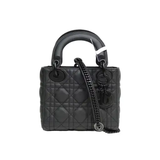DIOR Lady Dior Three-compartment Bag Black Lambskin