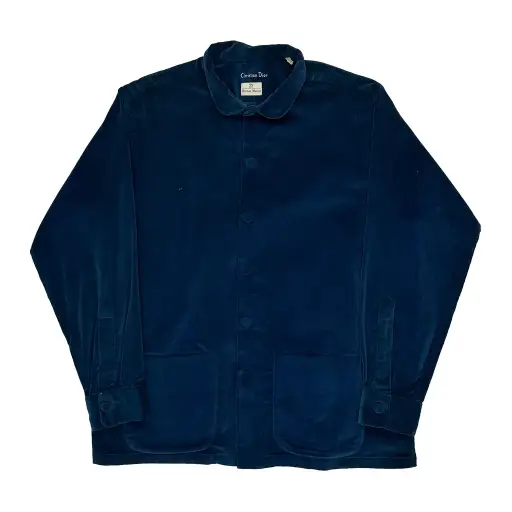 Christian Dior Velvet Chore Jacket - Large Blue Velvet