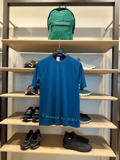 Zegna Peacock Blue High Performance T-Shirt