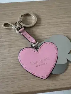 kate spade キーホルダー ハート ピンク