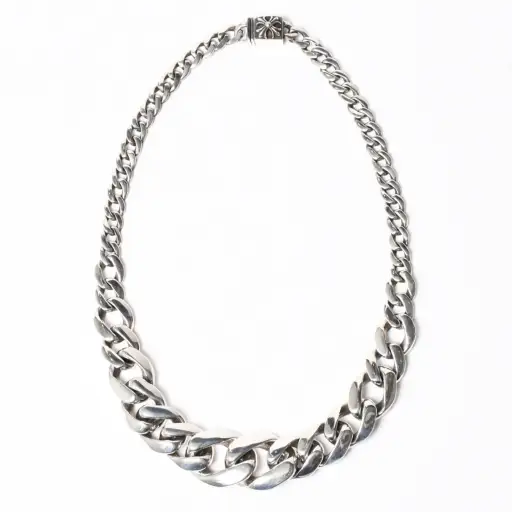 新品同様 CHROME HEARTS クロムハーツ TAPERED CLSC LNK テーパード クラシックリンク ネックレス 重量約106.85g 全長約42cm 中古 4a008876