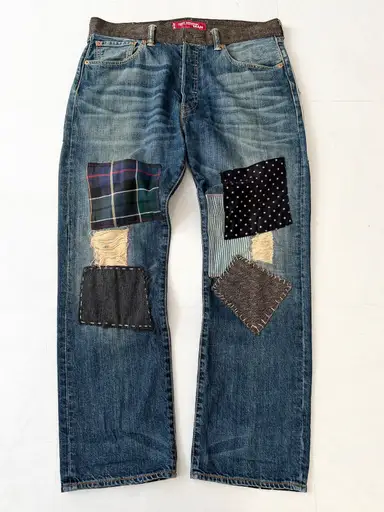 "eYe JUNYA WATANABE MAN×Levis"2013s patchwork wide denim pants