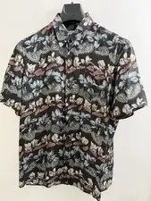 Dries Van Noten Floral Print Short Sleeve Button-Up Shirt Size EU 42 US Large