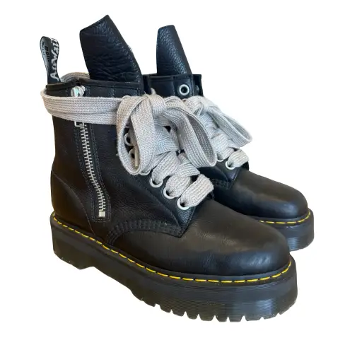 Rick Owens x Dr.Martens Quad Sole Jumbo Lace Boots SZ 11