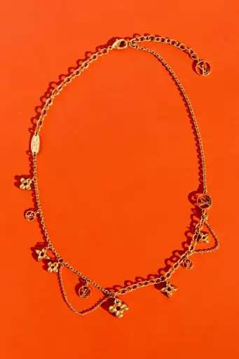 LOUIS VUITTON Gold "Blooming Supple" Necklace