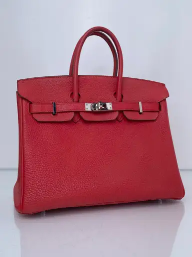 Hermes Birkin 25 Rouge Casaque Togo #C