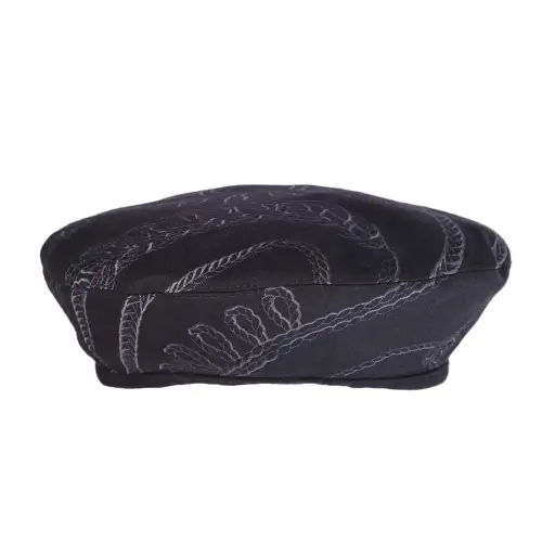 Hermès Saint-Honoré en Finesse Black Wool Beret - '20s