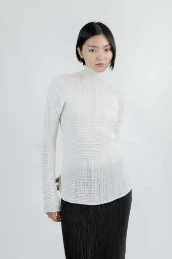 Issey Miyake  Waffles Pleated Tunic