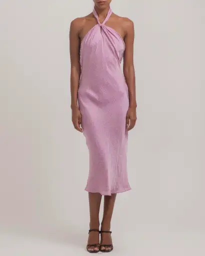 Gianni Versace Couture 1998 Silk Halter Dress