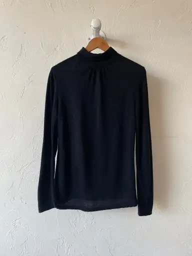 Vintage Loro Piana Navy Cashmere Turtleneck Sweater Size IT 46