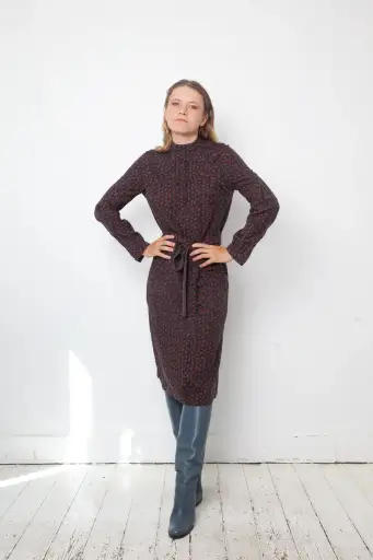 Veronique Branquinho AW 2006-2007 washed cotton paisley print dress