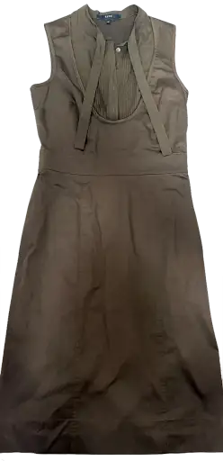 Gucci ITALY. Vintage Tie Brown Dress