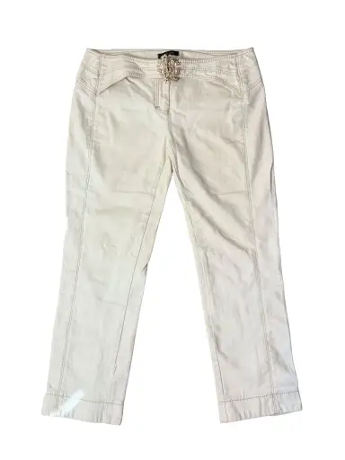 Roberto Cavalli SS 2006 White Buckle Jeans