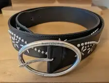 Saint Laurent Paris Anthony Vaccarello Studded Belt Black 109cm Used