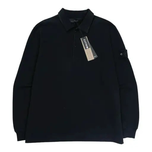 Stone Island Black Felpa Ghost Polo Brand New, Size XXL