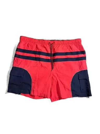 Daniel Cremieux Surf Gear‎ Swim Trunks XXL Red Navy Striped Cargo