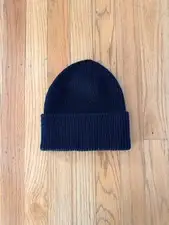 ARPENTEUR MEN’S DARK BLUE NAVY KNIT BEANIE CAP - 100% WOOL - MADE IN FRANCE