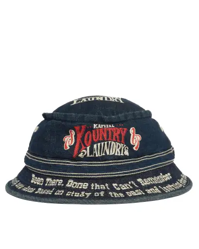 S/S18 Kapital 11.5oz Denim Slogan Laundry Bucket Hat