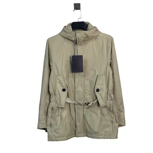 Prada Hooded Belted Technical Jacket Size M