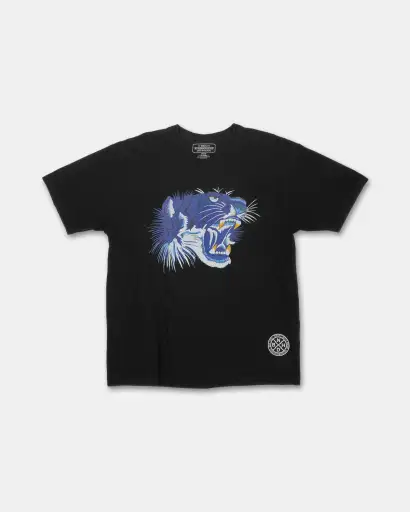 Neighborhood 2020s Tiger Print T-Shirt Black