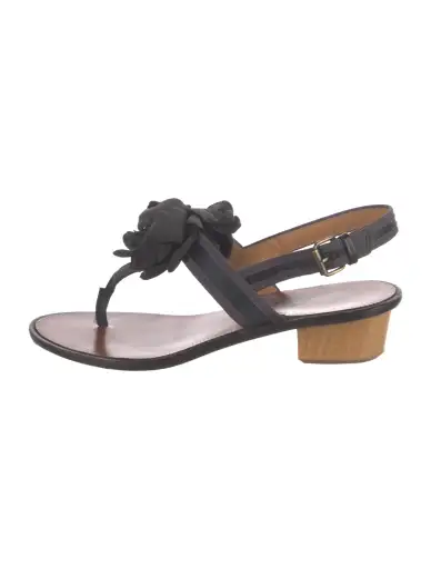 Ruffle Embellishment Sandals