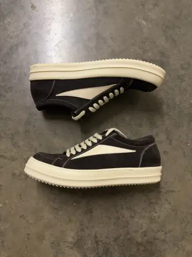Rick Owens SS25 ‘Hollywood’ Mahogany Suede Vans