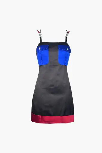 F/w 1996 Patchwork Pocket Mini Dress KATE MOSS