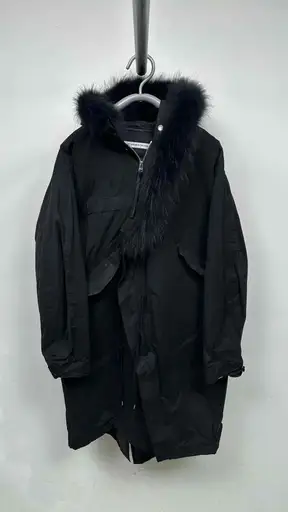 Post Archive Faction M66 Zip-up Fur Collar Coat