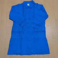HaaT イッセイミヤケ 刺繍入り 長袖シャツ ブルー
