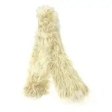 DRIES VAN NOTEN Long Fur Stole Beige