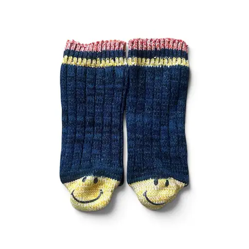 Kapital Smiley Socks Navy O/S