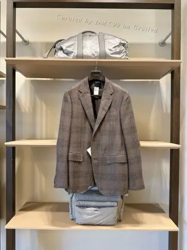 Zegna Brown Plaid Men’s Blazer