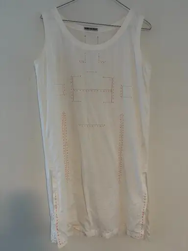 Issey Miyake White Cotton Mini Dress
